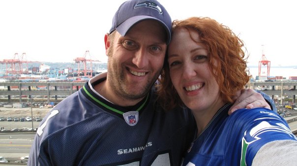 Joe and Kate at the Seahawks Game