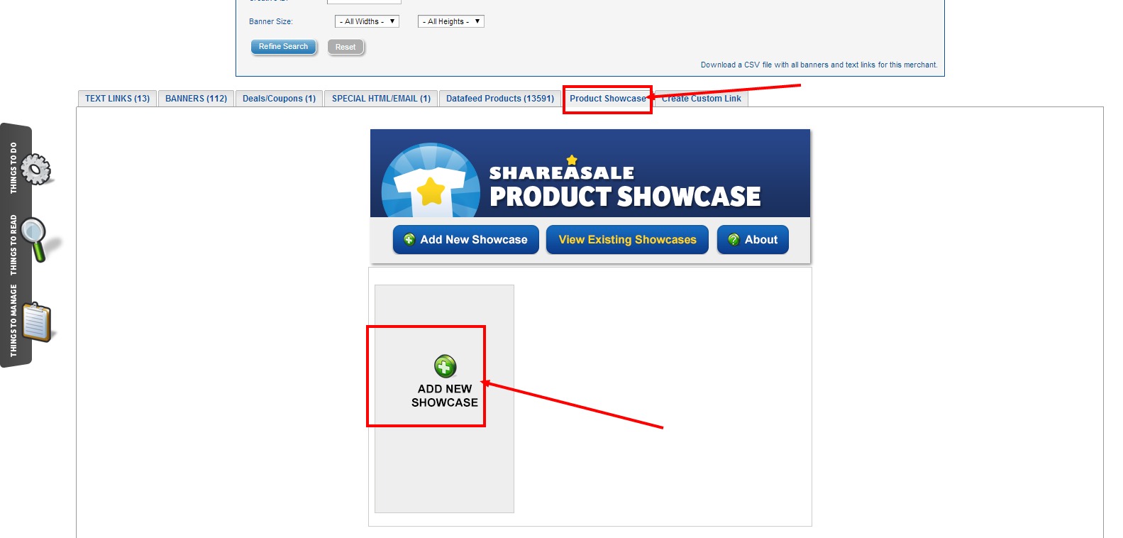 New Shareasale Tool : Product Showcases